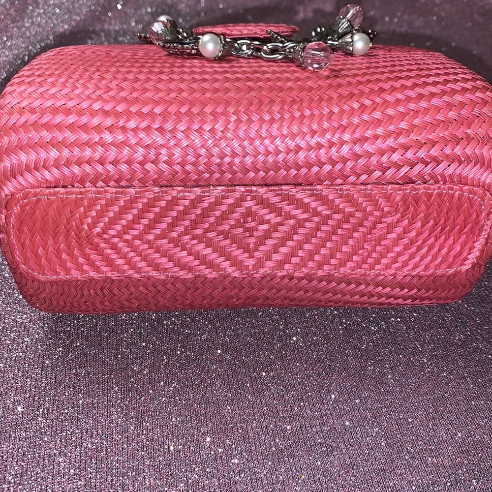 Donna Dixon Straw‎ Mini Bag With Metal Chain - Picture 11 of 11